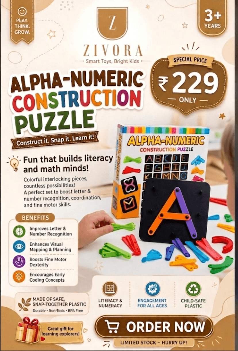 Alpha numeric construction puzzle 🧩